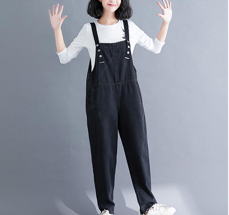 Black Denim Spring Overall Women Casual Jumpsuits PZ97251 VPPBUY shop