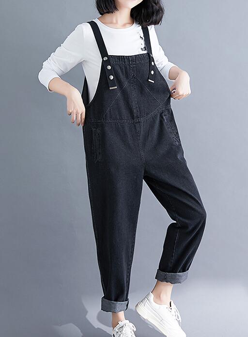 Black Denim Spring Overall Women Casual Jumpsuits PZ97251 VPPBUY shop