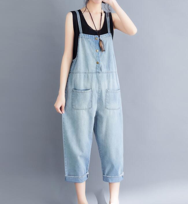 Casual Spring Black Denim Overall Women Jumpsuits PZ97251 VPPBUY shop