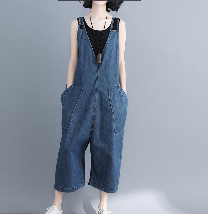 Casual Spring Black Wool Overall Women Jumpsuits PZ97251 VPPBUY shop