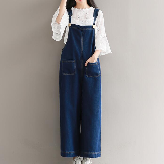 Casual Spring Black Wool Overall Women Jumpsuits PZ97251 VPPBUY shop