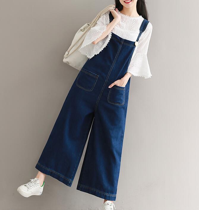 Casual Spring Black Wool Overall Women Jumpsuits PZ97251 VPPBUY shop