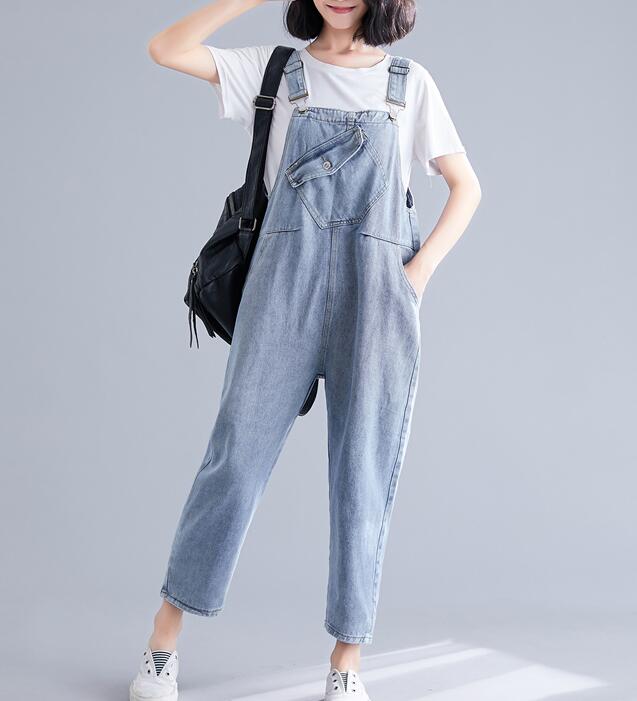 Casual Spring Black Wool Overall Women Jumpsuits PZ97251 VPPBUY shop