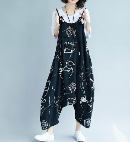 Casual Spring Black Wool Overall Women Jumpsuits PZ97251 VPPBUY shop