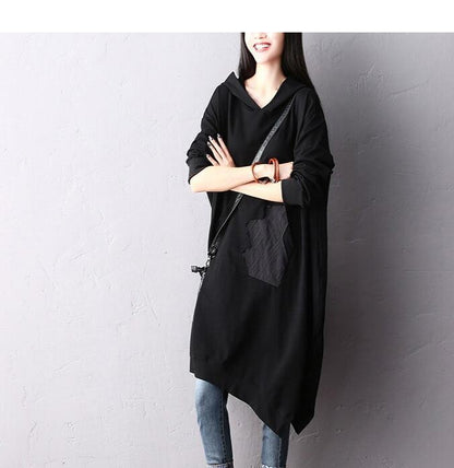 Asymmetric Loose  Cotton Women Spring Dresses Plus Size VPPBUY shop