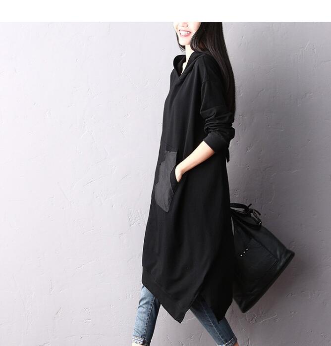 Asymmetric Loose  Cotton Women Spring Dresses Plus Size VPPBUY shop