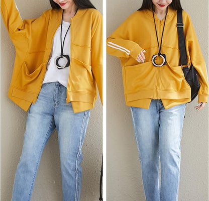 Large Pockets Loose Spring Casual Women Cotton Tops WG961707 VPPBUY shop