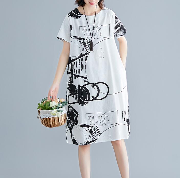 Print Loose Long Women Spring Dresses Plus Size VPPBUY shop