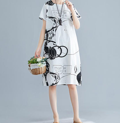 Print Loose Long Women Spring Dresses Plus Size VPPBUY shop