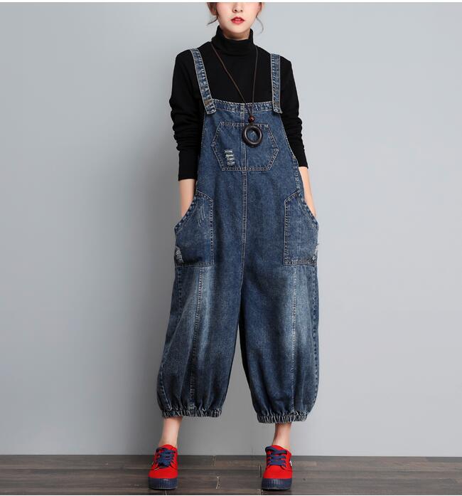 Denim Loose Casual Spring Denim Overall Women Jumpsuits Dress VPPBUY shop