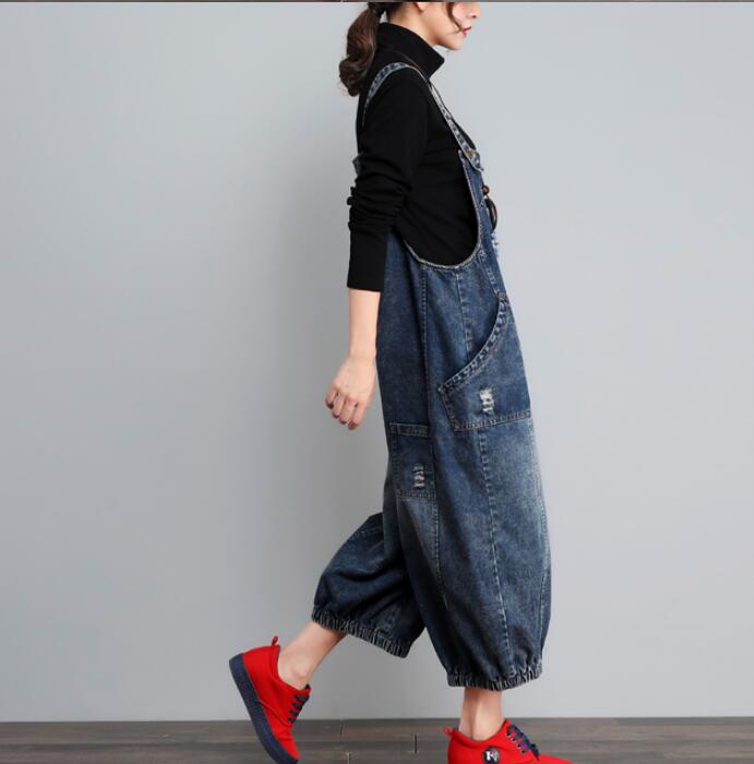 Denim Loose Casual Spring Denim Overall Women Jumpsuits Dress VPPBUY shop