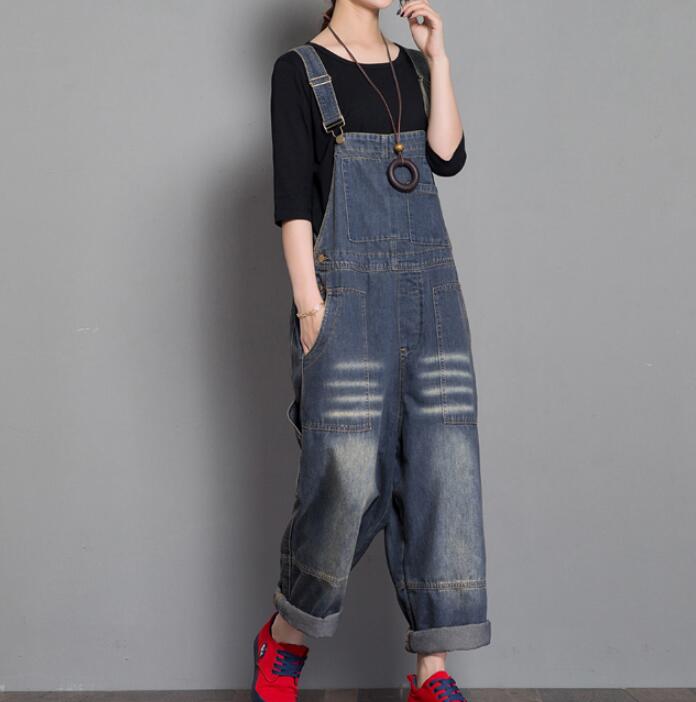 Handmade Denim Loose Casual Spring Denim Overall Women Jumpsuits VPPBUY shop