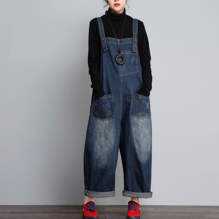 Loose Handmade Denim Casual Spring Denim Overall Women Jumpsuits VPPBUY shop