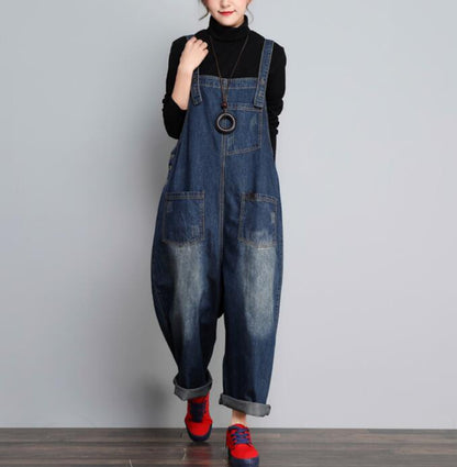 Loose Handmade Denim Casual Spring Denim Overall Women Jumpsuits VPPBUY shop