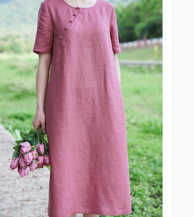 Purple Women Dresses Casual Summer Linen Women Dresses SSM97215 VPPBUY shop