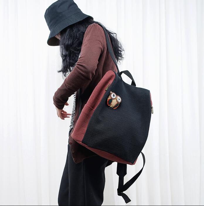 Owl Large Casual Simple Women Travel Backpack Shoulder Bag VPPBUY shop