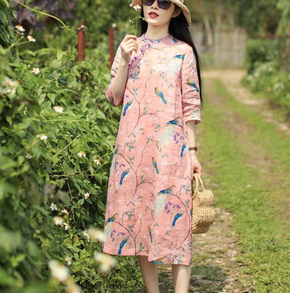 Floal Women Dresses Casual Spring Linen Women Dresses With Cotton Lining SSM97215 VPPBUY shop