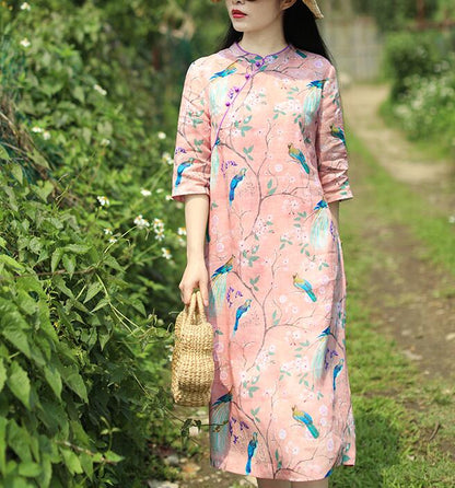 Floal Women Dresses Casual Spring Linen Women Dresses With Cotton Lining SSM97215 VPPBUY shop