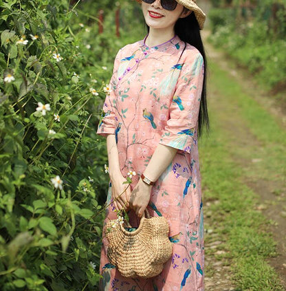 Floal Women Dresses Casual Spring Linen Women Dresses With Cotton Lining SSM97215 VPPBUY shop