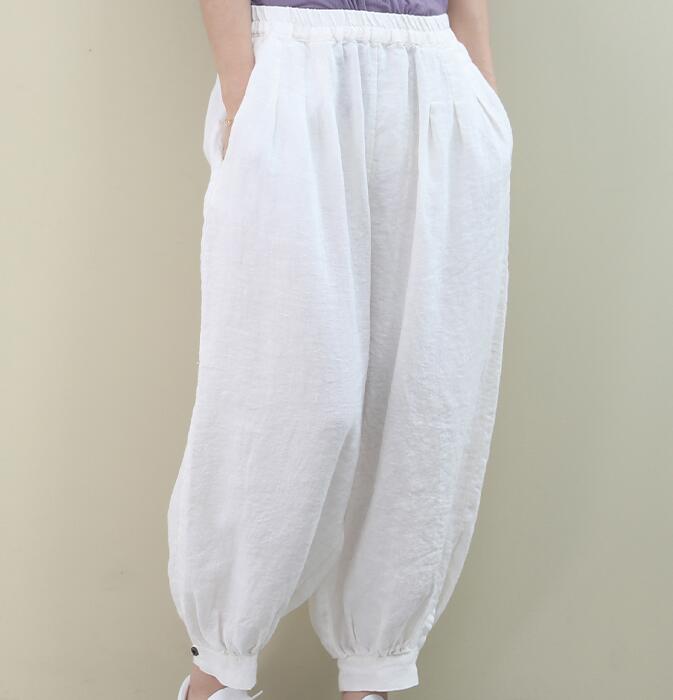 Summer Loose Linen Wide Leg Women Casual Pants WG05131 VPPBUY shop