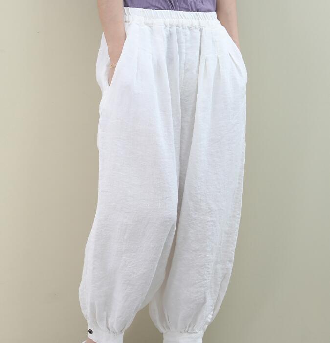 Summer Loose Linen Wide Leg Women Casual Pants WG05131 VPPBUY shop