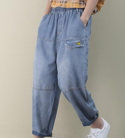 Denim Summer Loose Cotton Wide Leg Women Casual Pants WG05131 VPPBUY shop