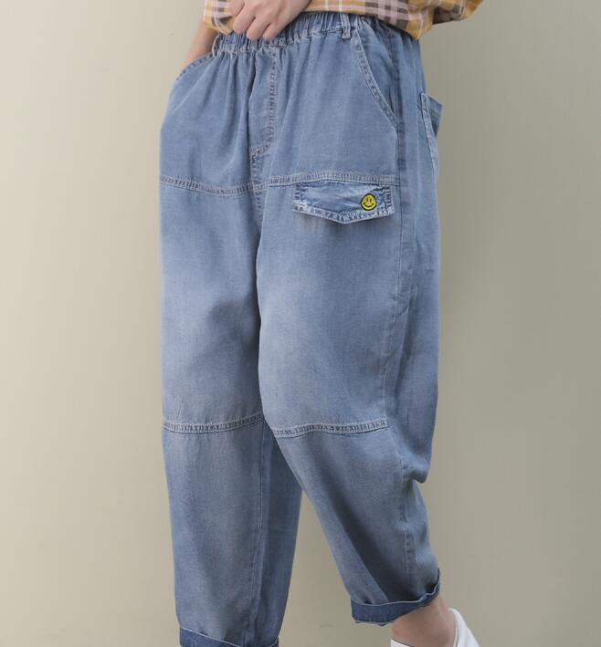 Denim Summer Loose Cotton Wide Leg Women Casual Pants WG05131 VPPBUY shop