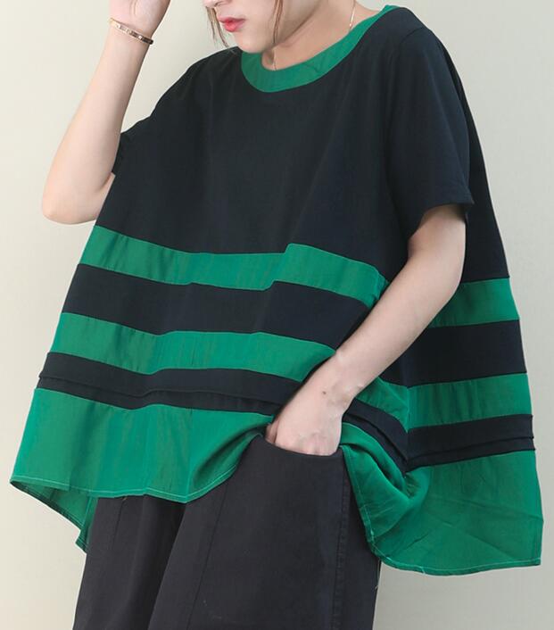 A-Line Striped Loose Spring Casual Summer Women Cotton Tops WG961707 VPPBUY shop