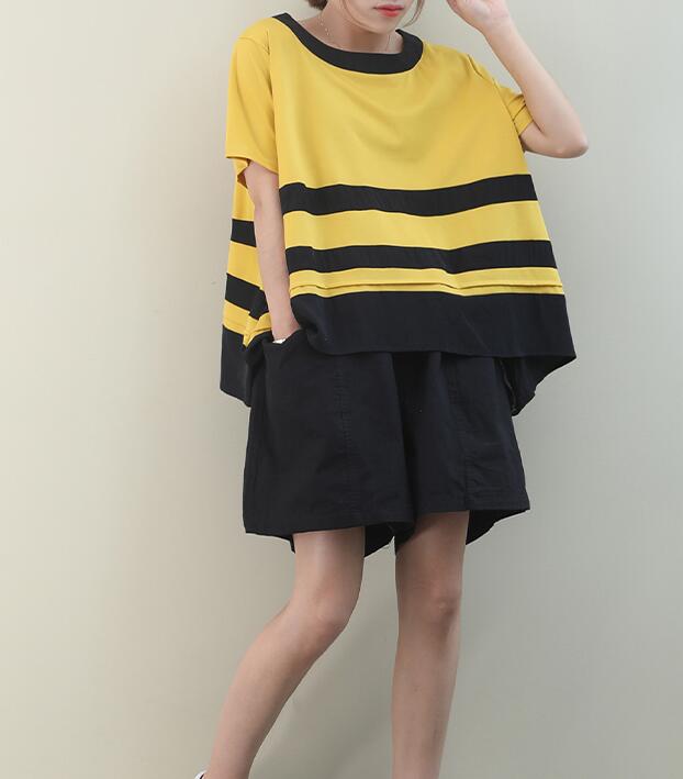 A-Line Striped Loose Spring Casual Summer Women Cotton Tops WG961707 VPPBUY shop