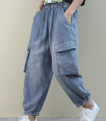 Denim Summer Loose Linen Wide Leg Women Casual Pants WG05131 VPPBUY shop