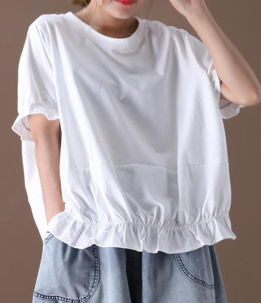 Loose Casual T-Shirts Summer Women Cotton Tops WG961707 VPPBUY shop