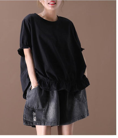 Loose Casual T-Shirts Summer Women Cotton Tops WG961707 VPPBUY shop