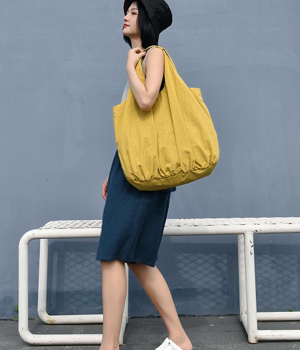 Solid Color Casual Large Simple Women Travel Shoulder Bag VPPBUY shop