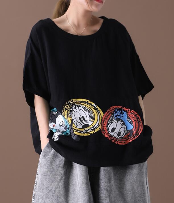 Loose Casual T-Shirts Summer Women Cotton Tops WG961707 VPPBUY shop