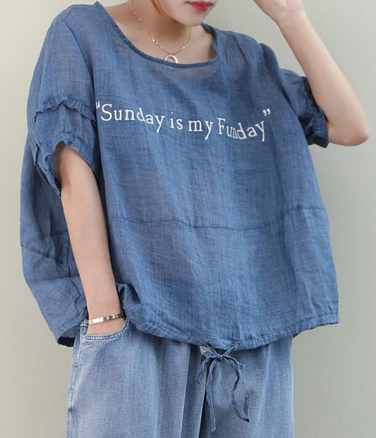 Loose Casual T-Shirts Summer Women Cotton Tops WG961707 VPPBUY shop