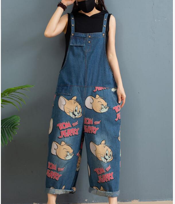 Denim Loose Casual Summer Denim Overall Loose Women Jumpsuits QYCQ05165 VPPBUY shop