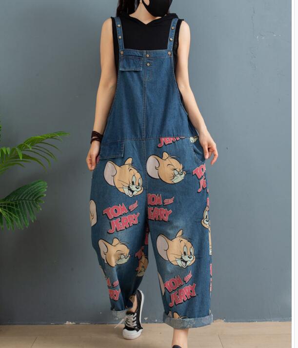 Denim Loose Casual Summer Denim Overall Loose Women Jumpsuits QYCQ05165 VPPBUY shop