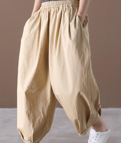 Summer Loose Linen Wide Leg Women Casual Pants Elastic Waist WG05131 VPPBUY shop