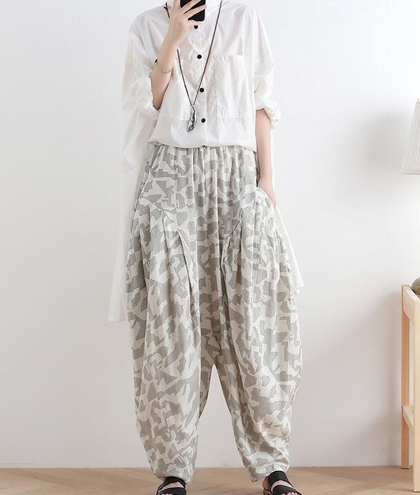 Loose large harem Linen Wide Leg Women Casual Pants AMT05131 VPPBUY shop