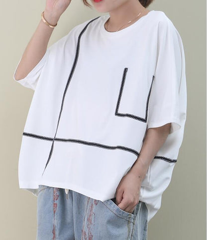 Loose Casual T-Shirts Summer Women Cotton Tops WG961707 VPPBUY shop