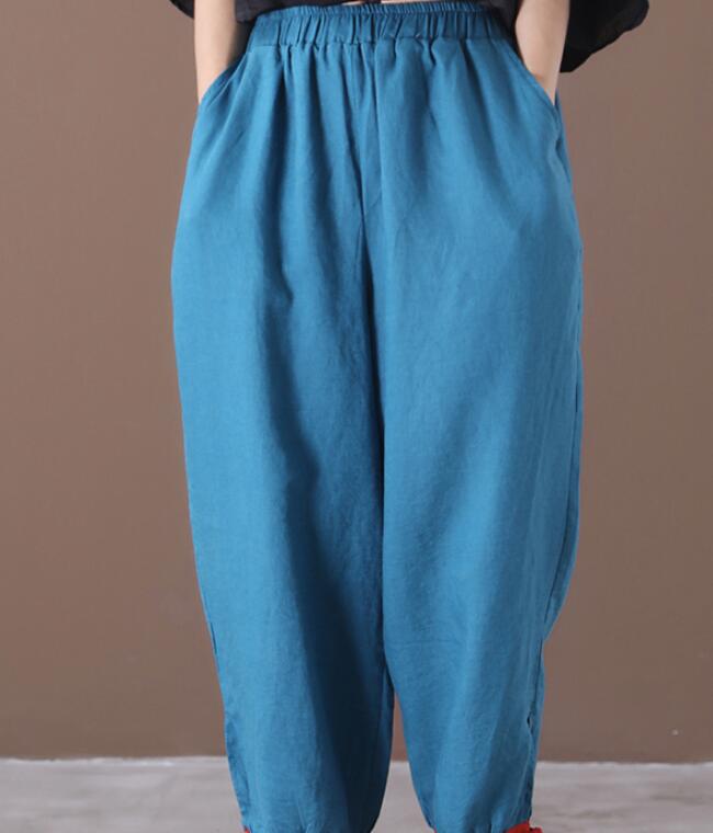 Loose Wide Leg Women Casual Pants Elastic Waist WG05131 VPPBUY shop