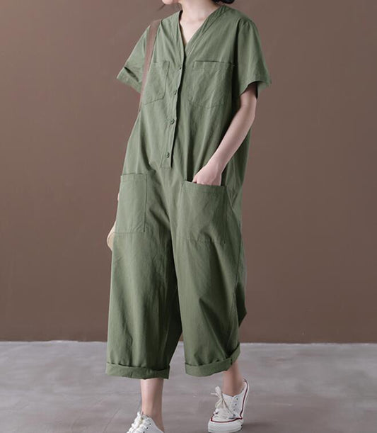 Summer  Women Casual Cotton Linen Jumpsuits PZ97251 VPPBUY shop