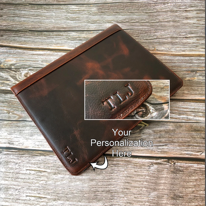 Name/Logo Engraving Men's wallet,RFID leather Wallet Personalize Leather Portfolio,Holder/Gift For Him VPPBUY shop