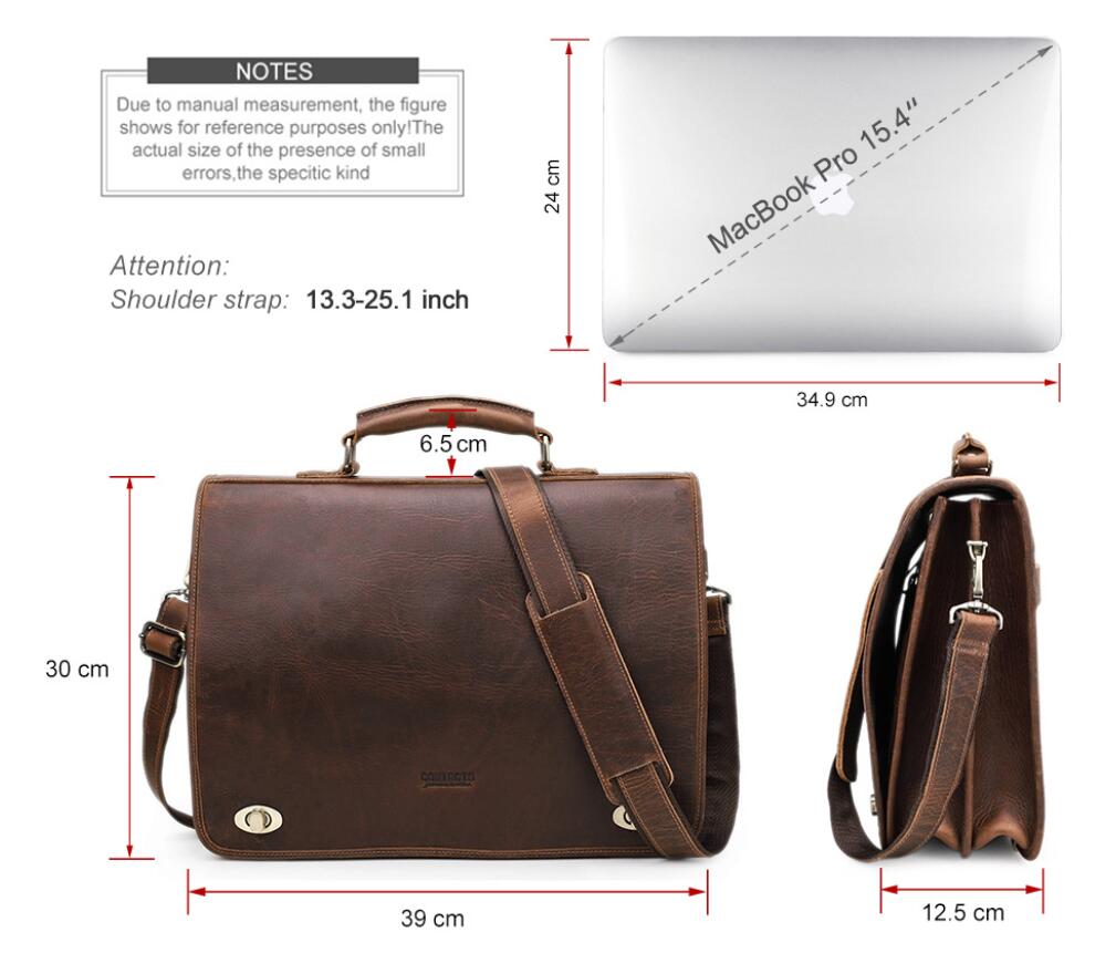 Personalized Leather Briefcase Bag for Men Shoulder Bag Laptop Bag Messenger Bag, Business Briefcase Bag, Birthday Gift for Him VPPBUY shop