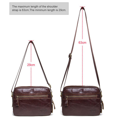 Men Leather Shoulder Bag Crossbody Bag Messenger Bag Leather Portfolio Leather Men's bag 0950 VPPBUY shop