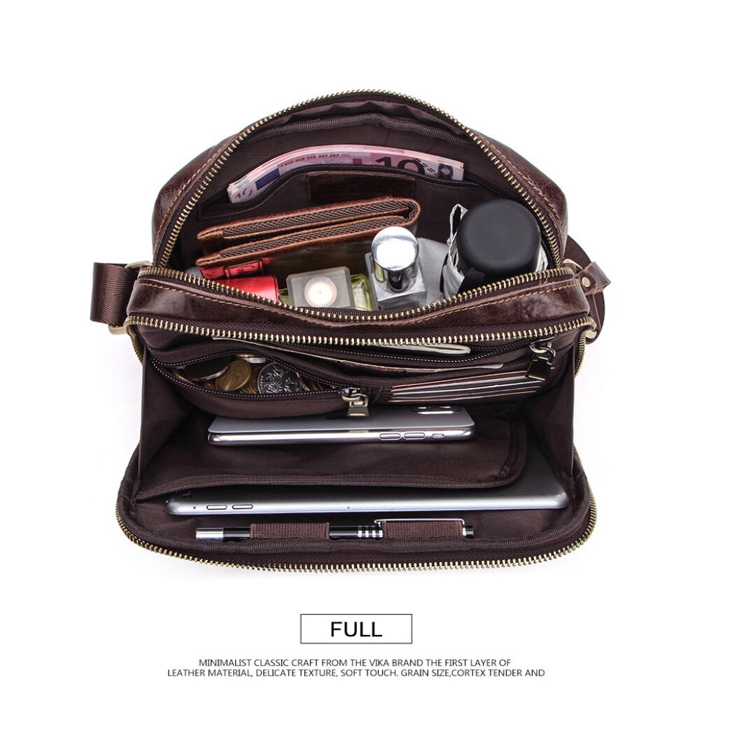 Men Leather Shoulder Bag Crossbody Bag Messenger Bag Leather Portfolio Leather Men's bag 0950 VPPBUY shop