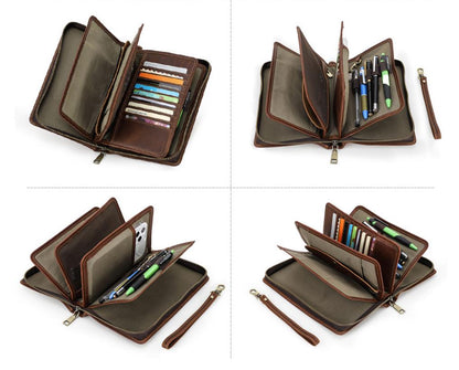 Men's Wallet Leather Purse Leather Hand Bag Clutch Bag Card Package Storage Bag For Gift VPPBUY shop