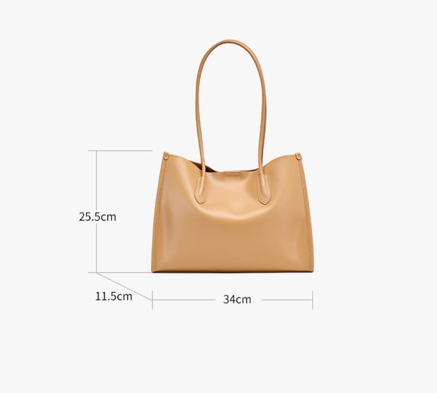 Minimalist Women Leather Tote Bag Single Shoulder Bag Large Capacity Handbag Classic Design Birthday Gift for Her VPPBUY shop