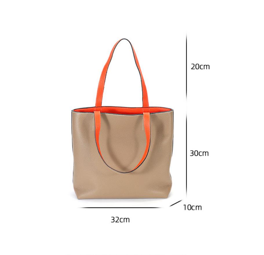 Double Sided Leather Tote Bag for Women Shoulder Bag Handbag, Everyday Large Use Capacity Elegant Bag, Mother's Day Gift for Her VPPBUY shop