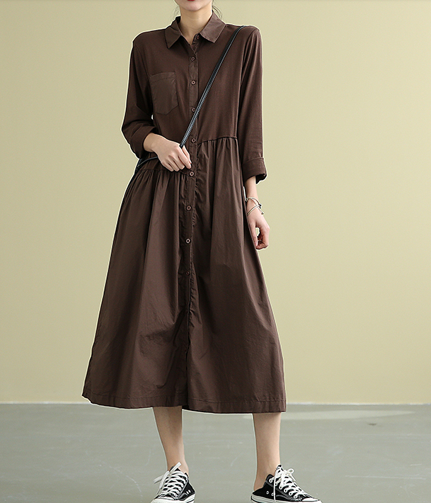 Summer  Spring Cotton  Linen  Women loose Dresses DZA05197 VPPBUY shop